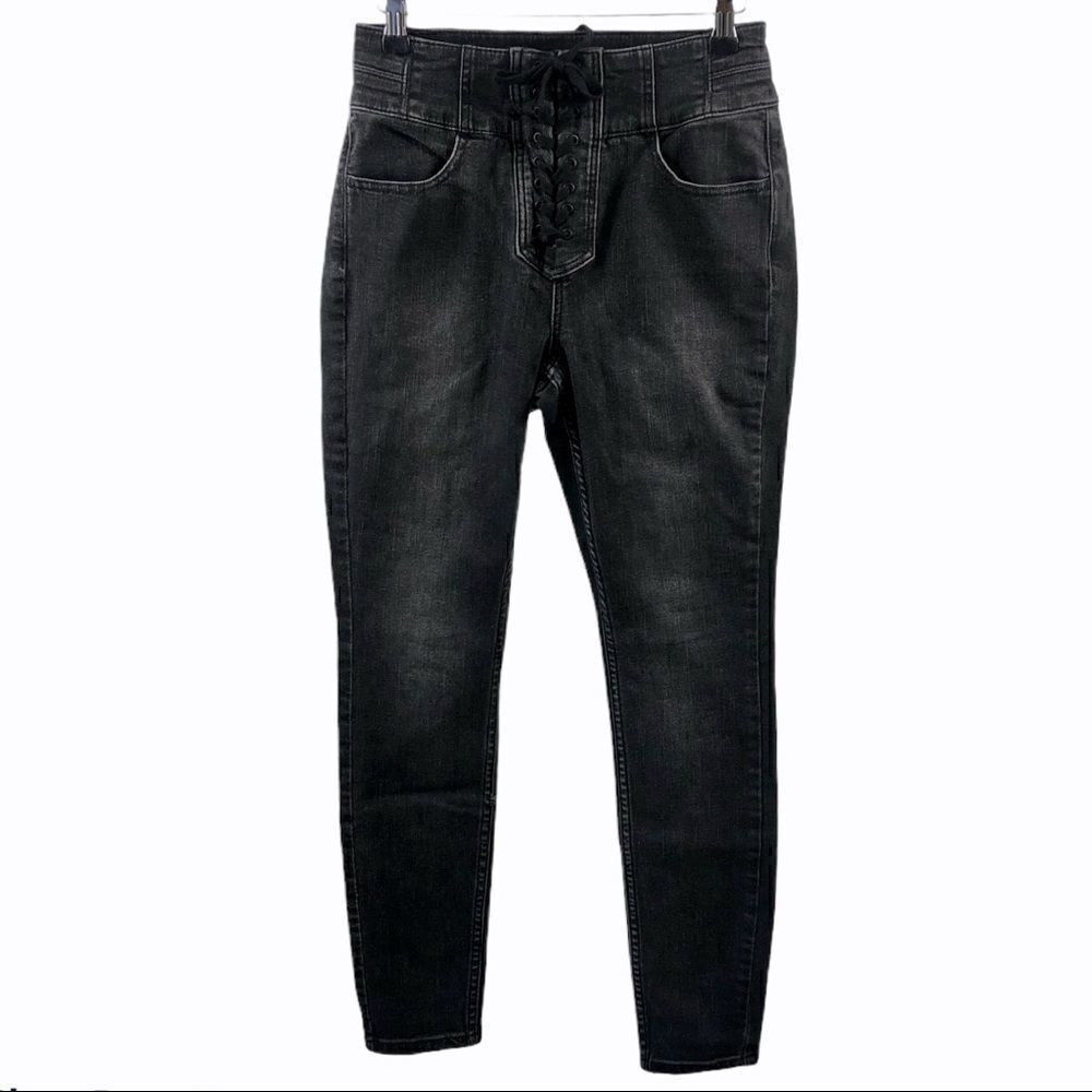 We The Free Curvy High Rise Lace Up Jeans 27